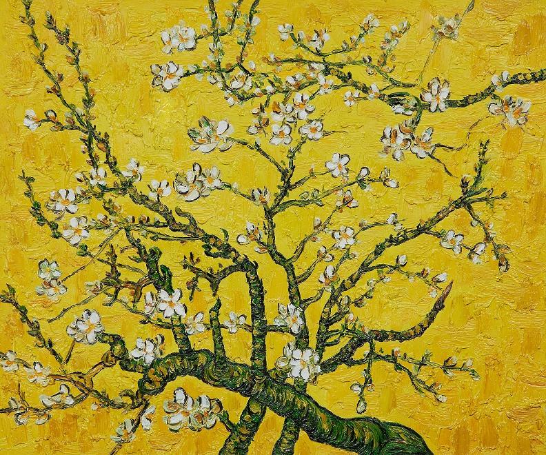 Vincent van Gogh Branches of an Almond Tree in Blossom yellow